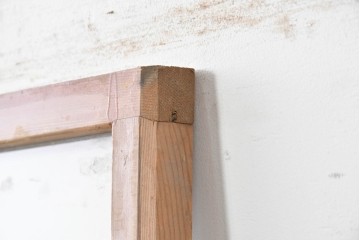 ヴィンテージ建具　昭和中期　昭和型板ガラス　松葉　レトロな明り取り1枚　(R-088854)