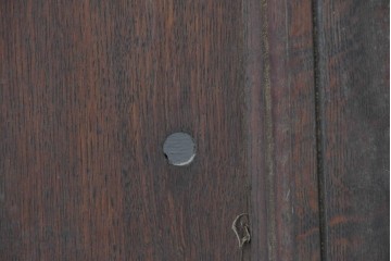 イギリスアンティーク建具　オーク材　クアトロフォイル(四つ葉)の彫刻が美しいパネル1枚　(R-088856)
