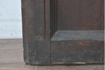 イギリスアンティーク建具　オーク材　クアトロフォイル(四つ葉)の彫刻が美しいパネル1枚　(R-088856)