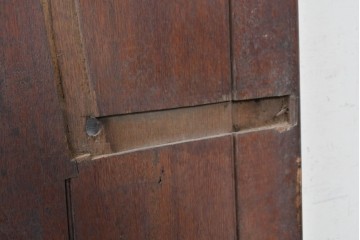 イギリスアンティーク建具　オーク材　クアトロフォイル(四つ葉)の彫刻が美しいパネル1枚　(R-088856)
