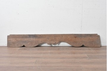 アジアンヴィンテージ建具　バリ　草花の彫刻が施された装飾パネル　(R-088861)