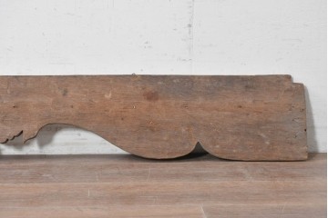 アジアンヴィンテージ建具　バリ　草花の彫刻が施された装飾パネル　(R-088861)