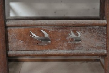 和製アンティーク　鳥の意匠が愛らしい透かし入りやぐらこたつ　(R-088866)