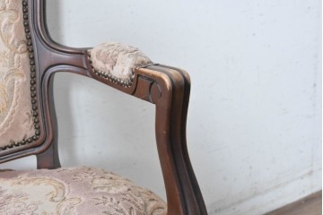 中古　karimoku(カリモク家具) 　domani(ドマーニ)　 Louis(ルイ)XVシリーズ 　優美な猫脚のアームチェア　(R-088868)