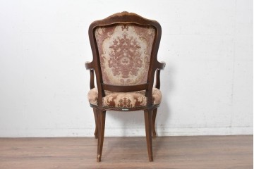中古　karimoku(カリモク家具) 　domani(ドマーニ)　 Louis(ルイ)XVシリーズ 　優美な猫脚のアームチェア　(R-088868)