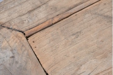 【簡易リペア限定品】　中国ヴィンテージ　アンティーク調　素朴で落ち着いた風合いのスツール　(R-088869)