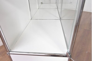 中古 スイス　美品　USMハラー(USM Haller)　モジュール構造の3列4段ガラスキャビネット　(R-088871)