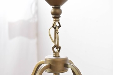 中古照明　特注　クラシカルなランタン風デザインが素敵な大型の吊り下げ照明　(R-088888)