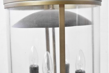 中古照明　特注　クラシカルなランタン風デザインが素敵な大型の吊り下げ照明　(R-088888)