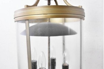 中古照明　特注　クラシカルなランタン風デザインが素敵な大型の吊り下げ照明　(R-088889)