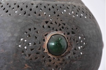 《引っ掛けシーリング式ペンダントライト加工費込み》　ヴィンテージ照明　モロッコ　真鍮製　透かし模様が異国情緒を演出する吊り下げ照明　(R-088897)