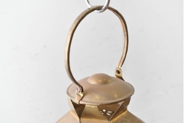 ヴィンテージ雑貨　真鍮製　星形の透かし模様が愛らしいキャンドルランタン　(R-088916)