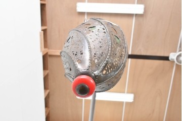 《引っ掛けシーリング式ペンダントライト加工費込み》　ヴィンテージ照明　モロッコ　繊細な透かし装飾を施した吊り下げ照明3個セット　(R-088917)