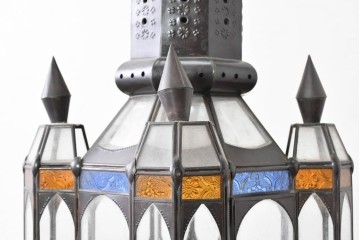 ヴィンテージ雑貨　モロッコ　エキゾチックな雰囲気のキャンドルランタン　(R-088920)