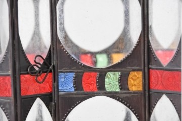 ヴィンテージ雑貨　モロッコ　エキゾチックな雰囲気のキャンドルランタン　(R-088920)