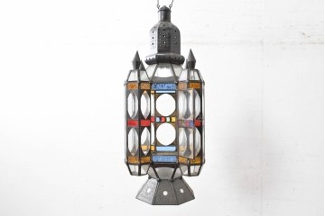 ヴィンテージ雑貨　モロッコ　エキゾチックな雰囲気のキャンドルランタン　(R-088920)