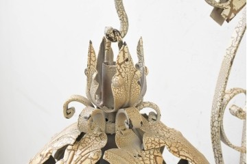 《天井・壁付け照明加工費込み》　ヨーロッパヴィンテージ　優雅な曲線美が魅力の大型ブラケットライト　(R-088928)