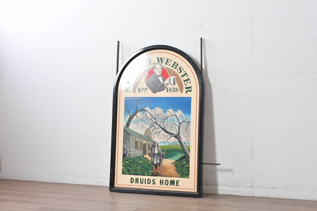 イギリスヴィンテージ　SAMUEL WEBSTER(サミュエルウェブスター)　DRUIDS HOME　両面仕様のパブサイン　(R-088934)