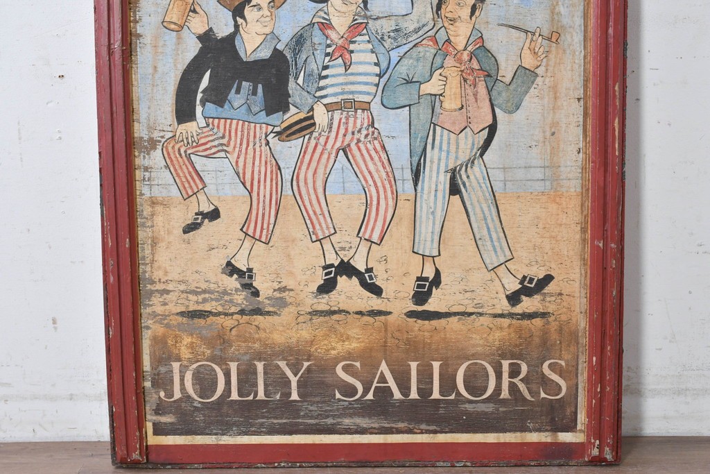 イギリスヴィンテージ　WHITBREAD(ウィットブレッド)　JOLLY SAILORS(ジョリー・セーラーズ)のパブサイン　(R-088935)
