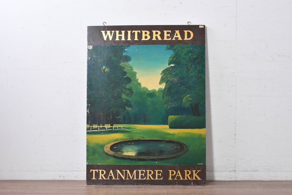イギリスヴィンテージ　WHITBREAD(ウィットブレッド)　TRANMERE PARK(トランメア・パーク)のパブサイン　(R-088937)