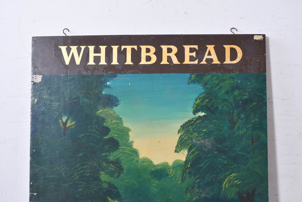 イギリスヴィンテージ　WHITBREAD(ウィットブレッド)　TRANMERE PARK(トランメア・パーク)のパブサイン　(R-088937)