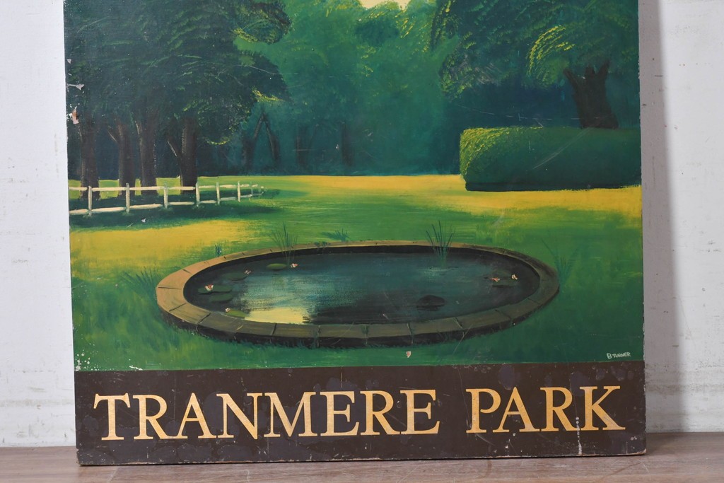 イギリスヴィンテージ　WHITBREAD(ウィットブレッド)　TRANMERE PARK(トランメア・パーク)のパブサイン　(R-088937)