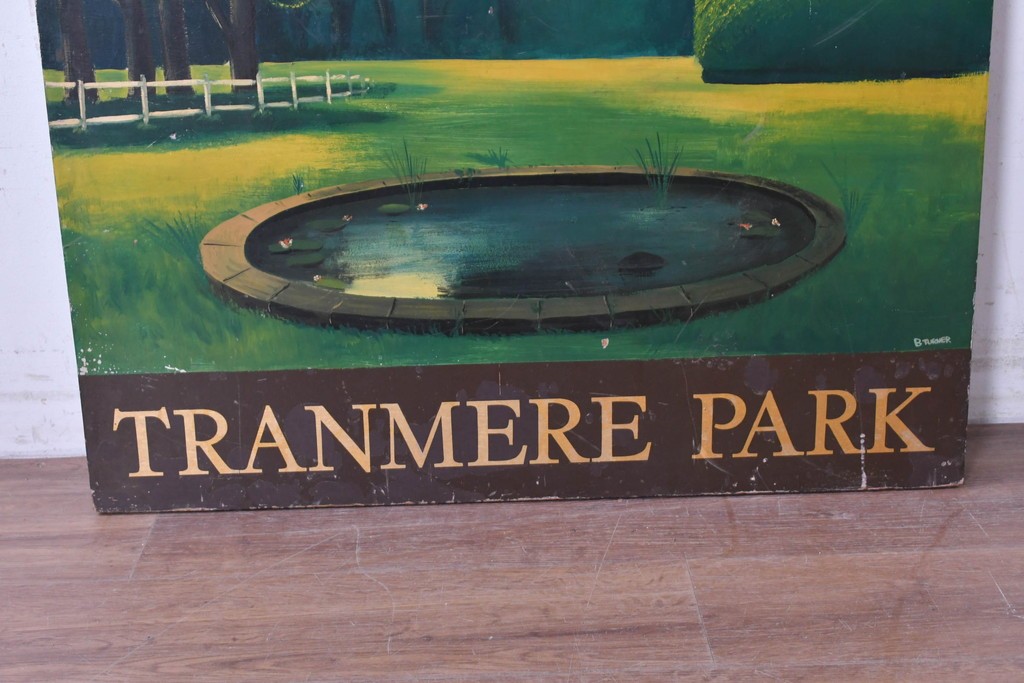イギリスヴィンテージ　WHITBREAD(ウィットブレッド)　TRANMERE PARK(トランメア・パーク)のパブサイン　(R-088937)