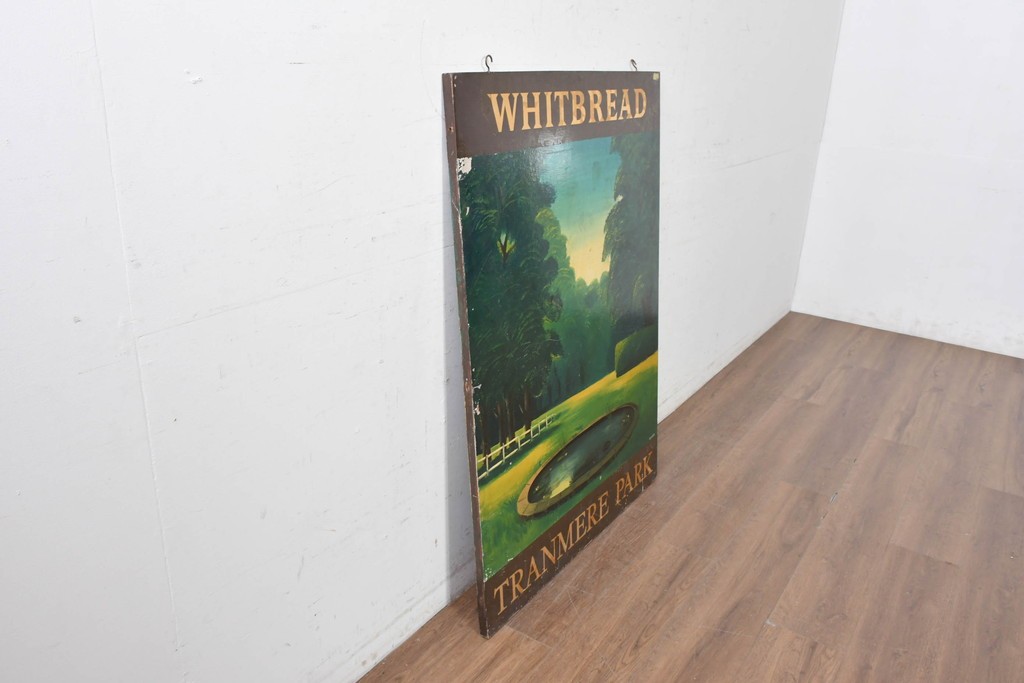 イギリスヴィンテージ　WHITBREAD(ウィットブレッド)　TRANMERE PARK(トランメア・パーク)のパブサイン　(R-088937)