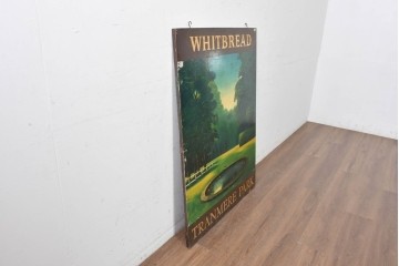 イギリスヴィンテージ　WHITBREAD(ウィットブレッド)　TRANMERE PARK(トランメア・パーク)のパブサイン　(R-088937)