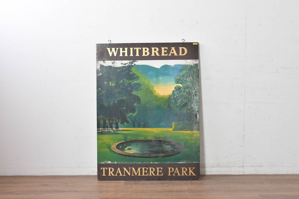 イギリスヴィンテージ　WHITBREAD(ウィットブレッド)　TRANMERE PARK(トランメア・パーク)のパブサイン　(R-088937)