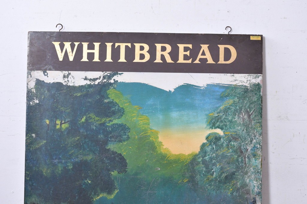 イギリスヴィンテージ　WHITBREAD(ウィットブレッド)　TRANMERE PARK(トランメア・パーク)のパブサイン　(R-088937)