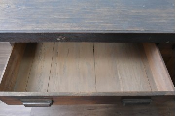和製アンティーク　激レア　希少　天板(欅材)　古い仕立て屋で使われていた両面使いのカウンターテーブル　(R-088947)