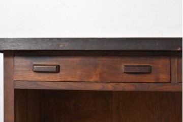 和製アンティーク　激レア　希少　天板(欅材)　古い仕立て屋で使われていた両面使いのカウンターテーブル　(R-088947)