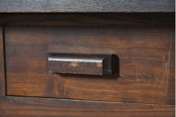 和製アンティーク　激レア　希少　天板(欅材)　古い仕立て屋で使われていた両面使いのカウンターテーブル　(R-088947)