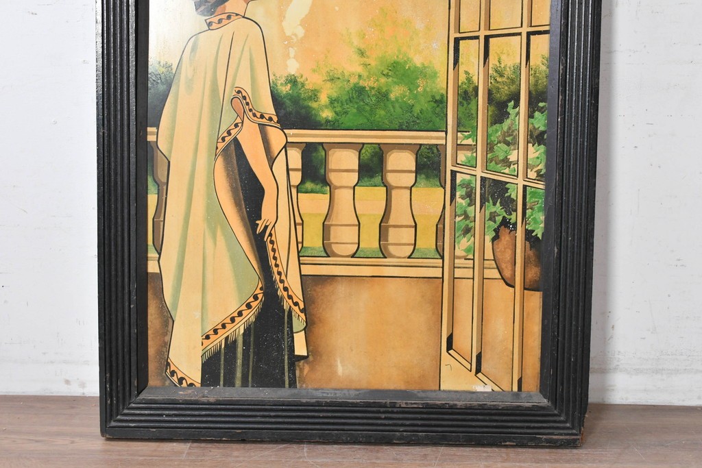 ヴィンテージ雑貨　Ansells Brewery(アンセルズ・ブルワリー)　優雅な女性が描かれたパブサイン　(R-088948)