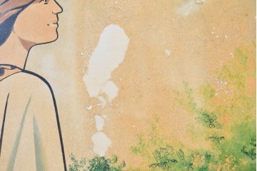 ヴィンテージ雑貨　Ansells Brewery(アンセルズ・ブルワリー)　優雅な女性が描かれたパブサイン　(R-088948)