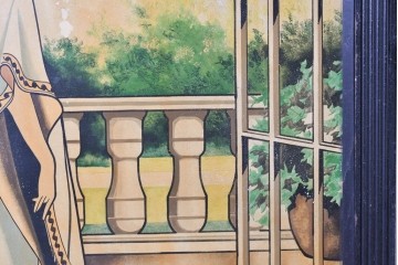 ヴィンテージ雑貨　Ansells Brewery(アンセルズ・ブルワリー)　優雅な女性が描かれたパブサイン　(R-088948)