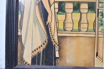 ヴィンテージ雑貨　Ansells Brewery(アンセルズ・ブルワリー)　優雅な女性が描かれたパブサイン　(R-088948)