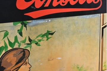 ヴィンテージ雑貨　Ansells Brewery(アンセルズ・ブルワリー)　優雅な女性が描かれたパブサイン　(R-088948)