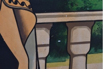 ヴィンテージ雑貨　Ansells Brewery(アンセルズ・ブルワリー)　優雅な女性が描かれたパブサイン　(R-088948)