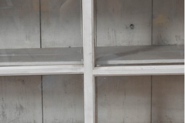 和製アンティーク　希少!!　特大!!　幅2700mm　白いペイントが爽やかな大型サイドボード　(R-088949)