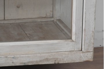 和製アンティーク　希少!!　特大!!　幅2700mm　白いペイントが爽やかな大型サイドボード　(R-088949)
