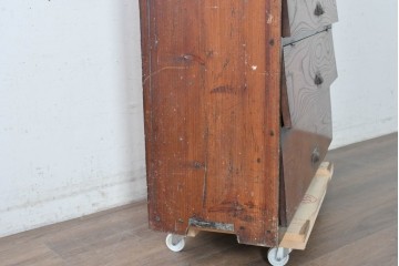 和製アンティーク　大正から昭和初期　希少　前板欅材　パタパタ扉の下駄箱　(R-088951)