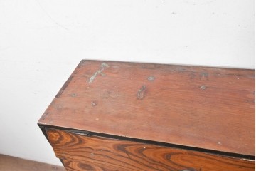 和製アンティーク　大正から昭和初期　希少　前板欅材　パタパタ扉の下駄箱　(R-088951)