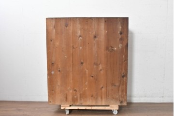 和製アンティーク　大正から昭和初期　希少　前板欅材　パタパタ扉の下駄箱　(R-088951)