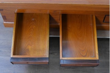 和製ヴィンテージ　欅(ケヤキ)材　力強い木目の囲炉裏テーブル　(R-088956)