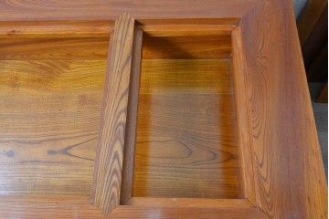 和製ヴィンテージ　欅(ケヤキ)材　力強い木目の囲炉裏テーブル　(R-088956)
