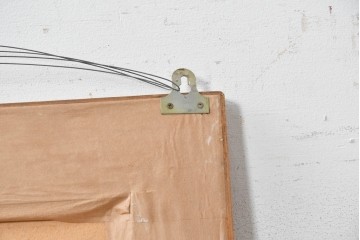 イギリスヴィンテージ　アンティーク調　食器棚の中を覗き込んだようなだまし絵額装　(R-088958)