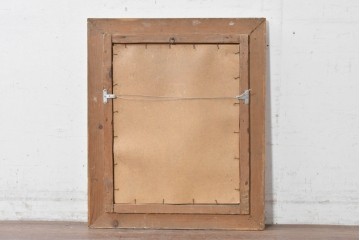 【簡易リペア限定品】　フランスアンティーク　繊細な植物の彫刻が施された額装　(R-088959)