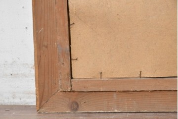 【簡易リペア限定品】　フランスアンティーク　繊細な植物の彫刻が施された額装　(R-088959)